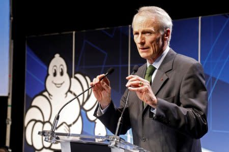 Jean-Dominique Senard, Michelin Chief Executive Officer, attends a news conference to present the company's 2017 annual results in Paris, France, February 12, 2018. REUTERS/Charles Platiau