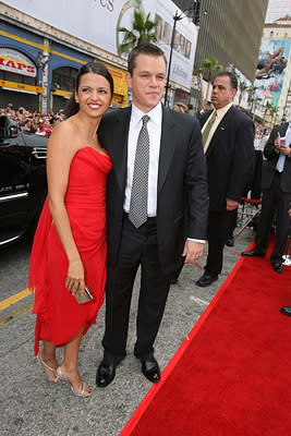 Matt Damon and wife Luciana at the Los Angeles premiere of Warner Bros. Pictures' Ocean's Thirteen