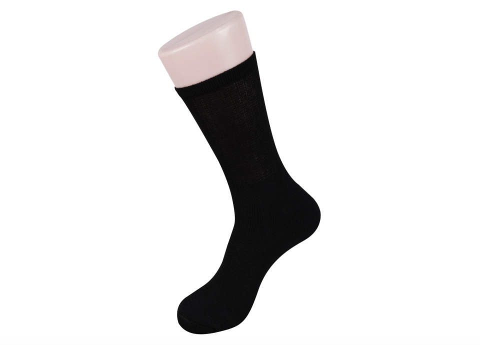 Men's Premium Size 6-12 Black Crew Socks, two-Pair Packs (Photo: Dollar Tree)