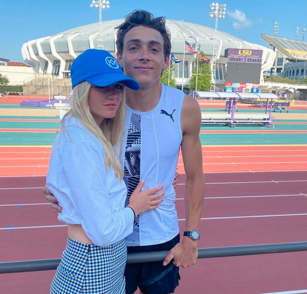 Armand Duplantis and his model girlfriend, Desire Inglander. (Instagram)