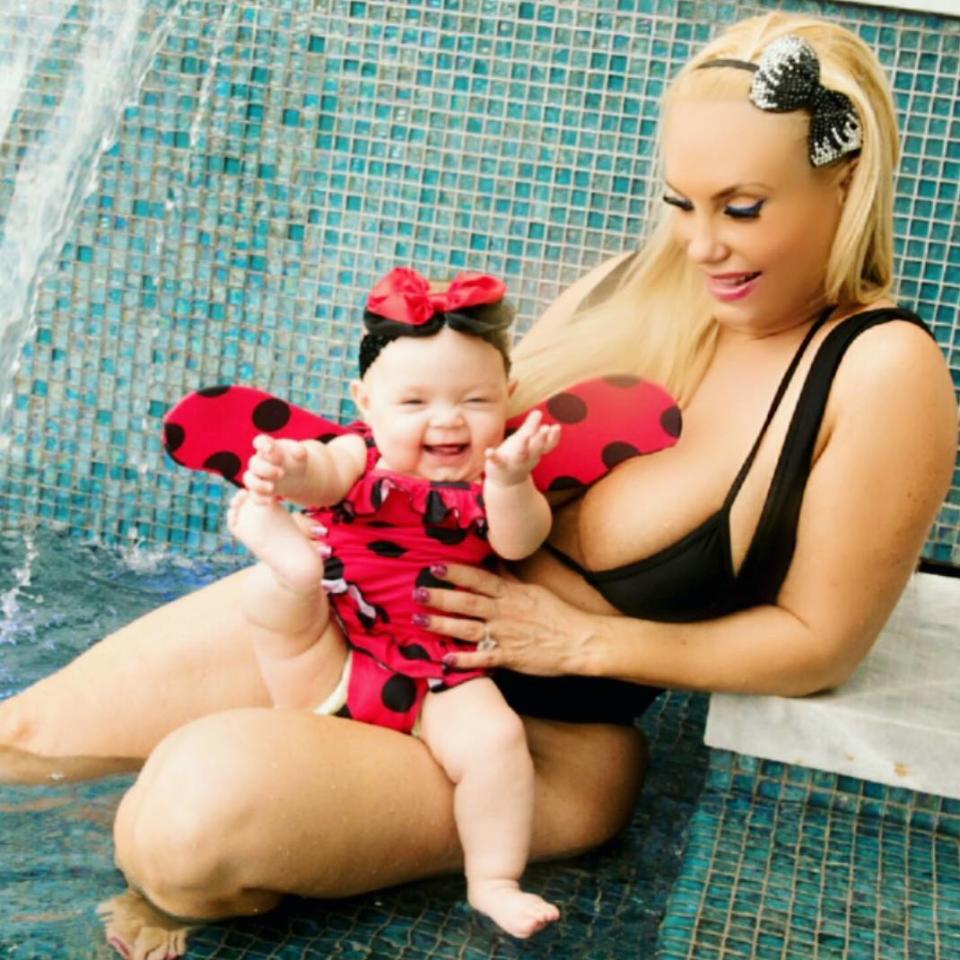 <p>This look, from July 2016, is more coordinated than matching. Chanel wins with the ladybug suit while her mama wore basic black, a rare fashion decision for her. (Photo: <a rel="nofollow noopener" href="https://www.instagram.com/p/BH8QSH5gOu3/" target="_blank" data-ylk="slk:Coco Austin via Instagram;elm:context_link;itc:0;sec:content-canvas" class="link ">Coco Austin via Instagram</a>) </p>