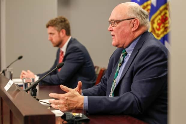 Premier Iain Rankin and Chief Medical Health Officer Dr. Robert Strang held a COVID-19 briefing at 3 p.m. Tuesday. (Communications Nova Scotia - image credit)