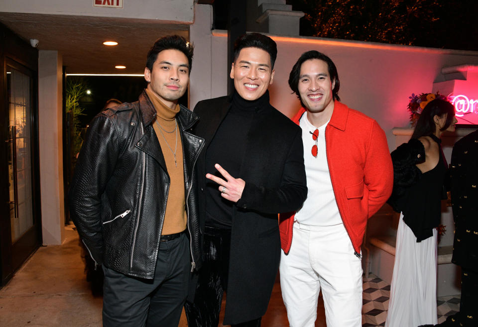 Yoshi Sudarso, Rich Ting, and Desmond Chiam attend the Asian Pacific Islander Excellence Celebration