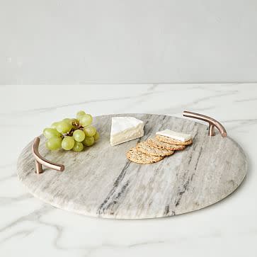 4) Marble & Copper Handled Cheese Board