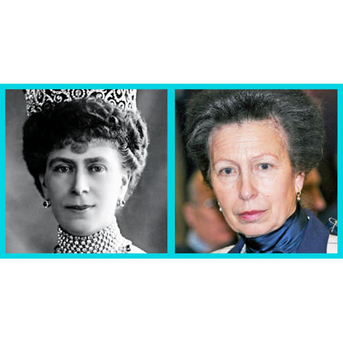 Ice queens: Queen consort Mary and her great granddaughter Princess Anne have the same piercing stare and serious expression – and quite possibly the same hairdresser! <b>CLICK HERE FOR THE LATEST CELEBRITY NEWS! </b>