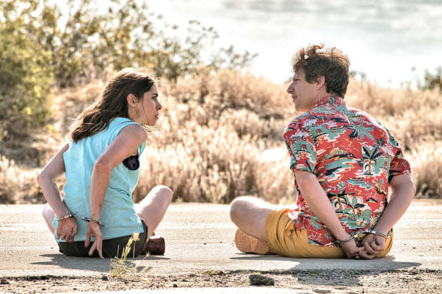 Cristin Milioti and Andy Samberg in "Palm Springs"<p>Hulu</p>