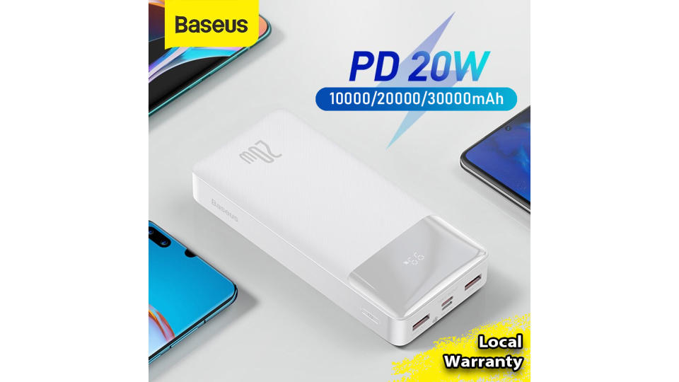 Baseus Quick Charge Power Bank. (Photo: Lazada SG)