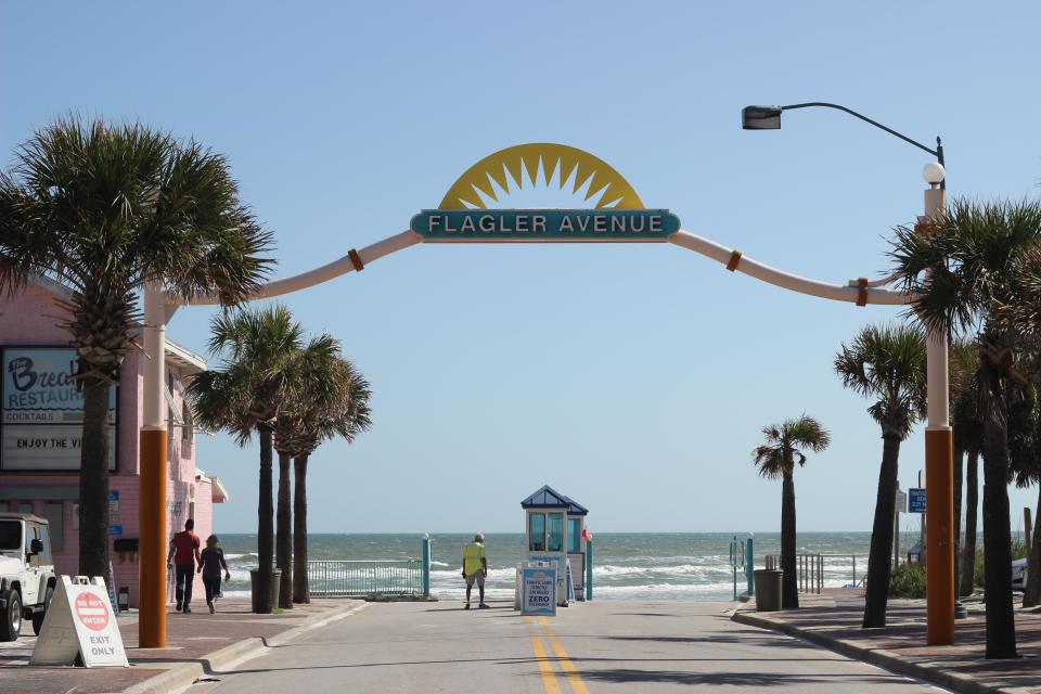 The Flagler Avenue archway leads the way to the ocean in New Smyrna Beach. The archway is a long-standing symbol for both Flagler Avenue and New Smyrna Beach.