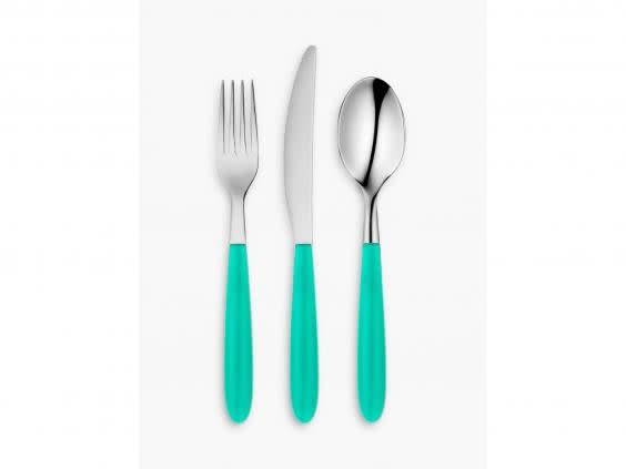 Bright cutlery will make finding yours in the drawer a breeze (John Lewis and Partners)