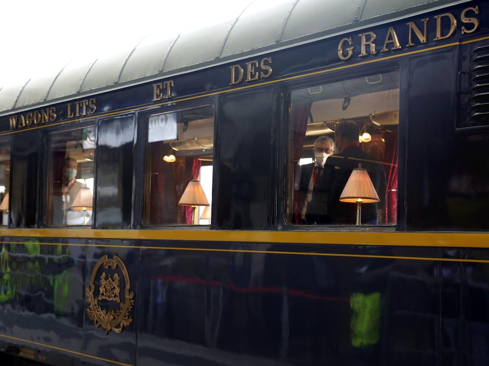 Presentation of the train La dolce Vita, a luxury train made of old wagons that will tour Italy slowly bringing tourists to the most pleasant places of the peninsula. Rome (Italy), June 15th, 2021