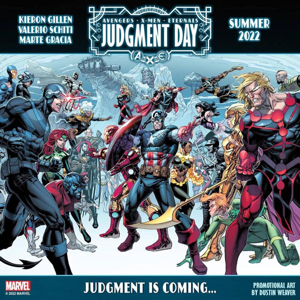 The Avengers, X-Men, and Eternals collide in the new crossover story 'Judgment Day'