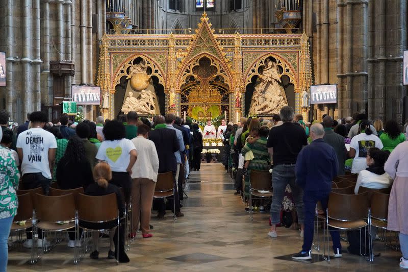 Grenfell Tower fire memorial service in London