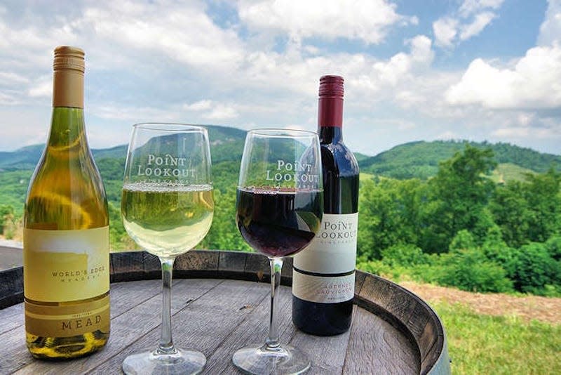 Wine and views at Point Lookout Vineyard.

[PROVIDED PHOTO]