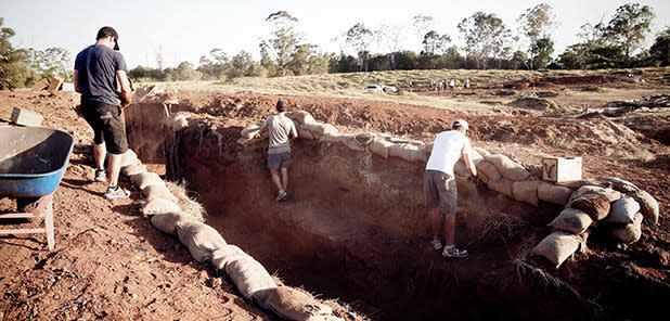 Each trench and sandbag was created to replicate Lone Pine exactly