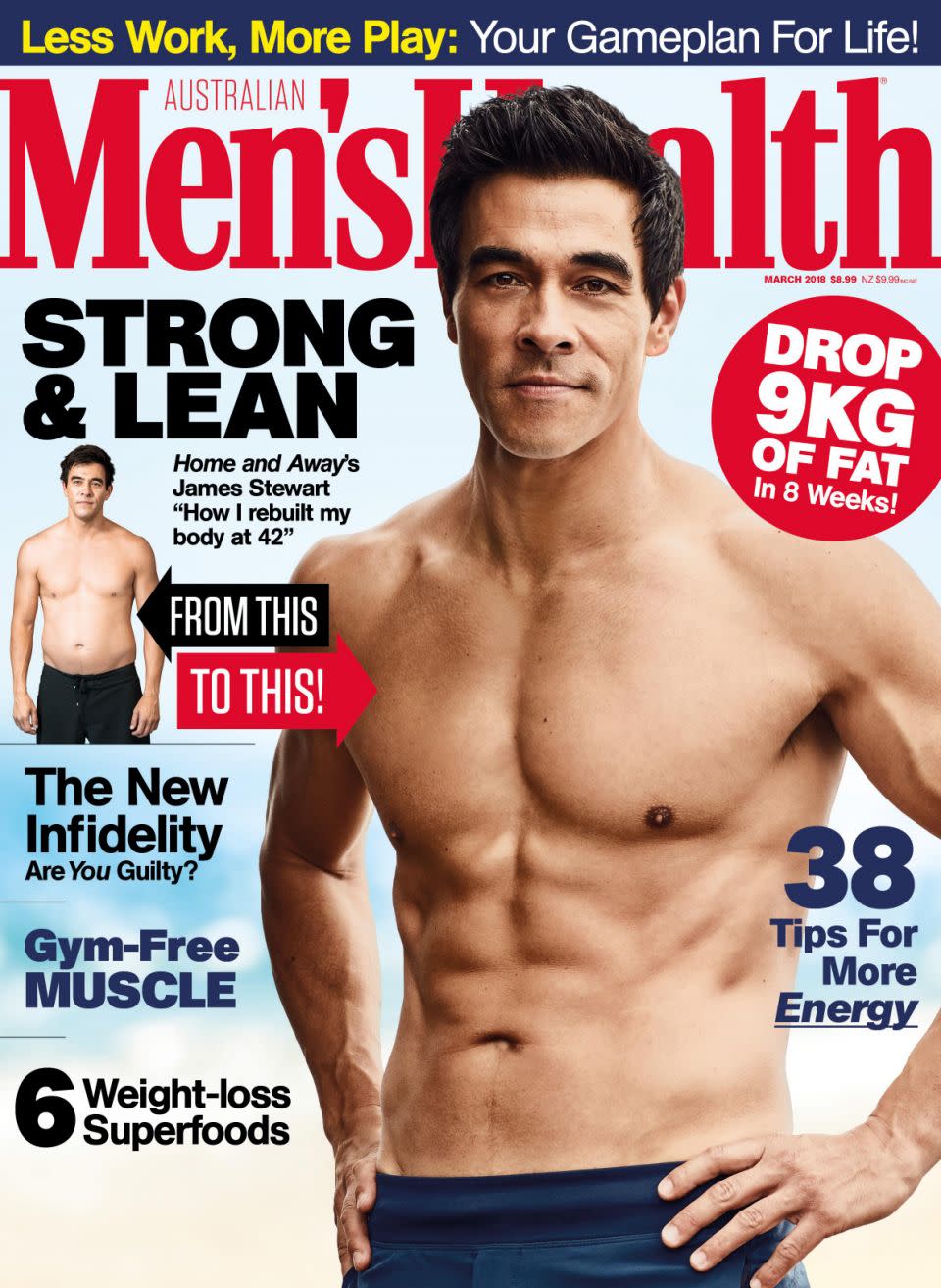 The Home and Away star reveals his full weight-loss jounrey in the March issue of Men's Health. Source: Men's Health