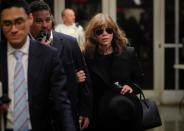 Actor Rosie Perez exits after testifying during film producer Harvey Weinstein's sexual assault trial at New York Criminal Court in the Manhattan borough of New York