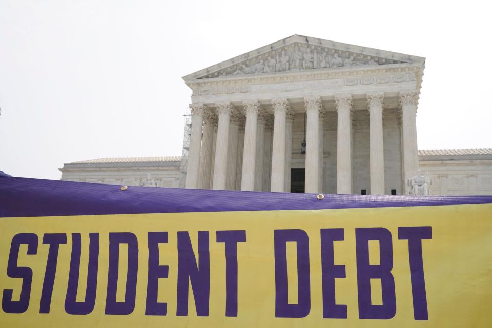 At the Supreme Court on June 30, 2023, when a majority ruled that the Biden administration overstepped its power by attempting to forgive $400 billion in student loans lingering during the pandemic.
