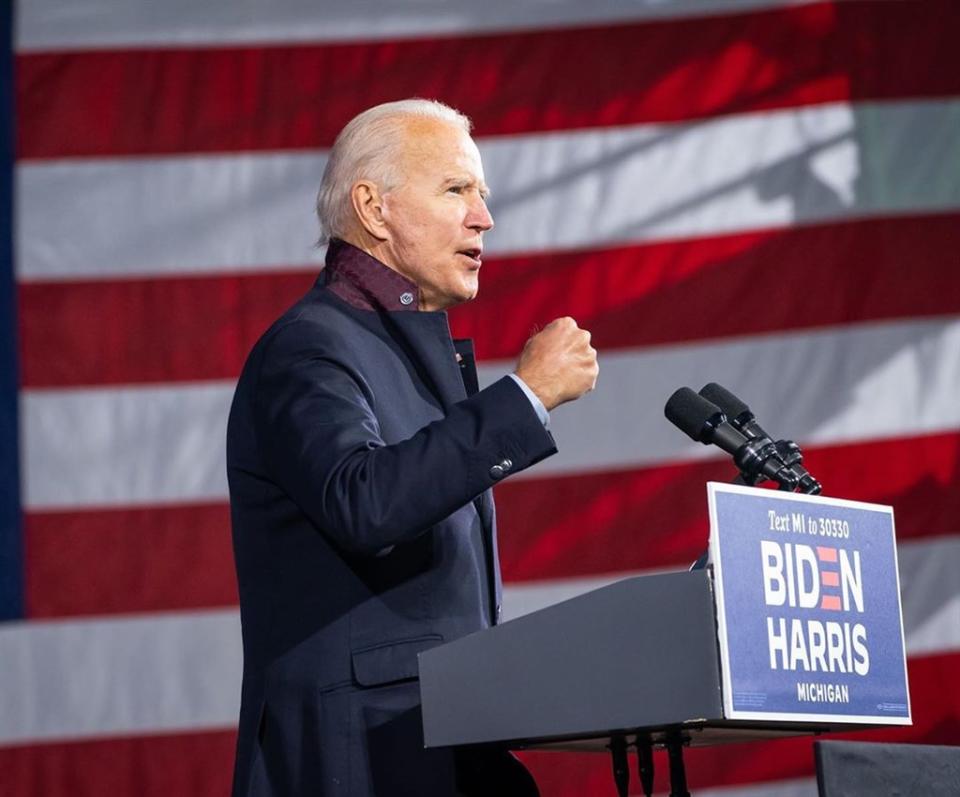 美國民主黨籍總統候選人拜登（Joe Biden）競選陣營6日事先警告，如果共和黨籍現任總統川普拒絕承認敗選，可能會被「送出白宮」。（圖取自instagram.com/joebiden）