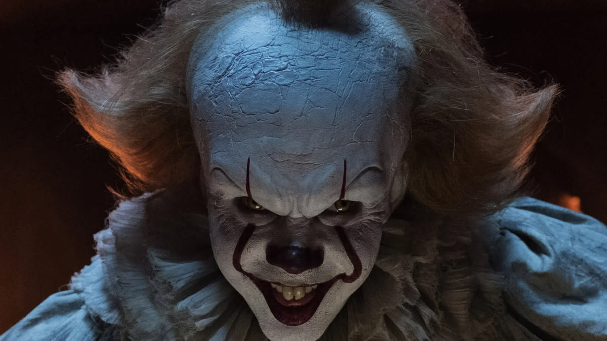 Bill Skarsgård as Pennywise the Clown, whose origins will be explored in "Welcome to Derry"<p>Warner Bros.</p>