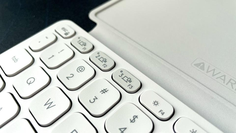 The Logitech Keys-To-Go 2 mobile keyboard with tri-mode Bluetooth keys