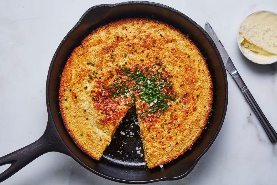 Skillet Cornbread With Chives