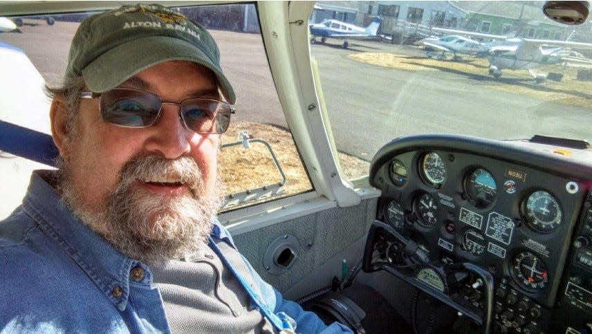 Keith Young in the cockpit.