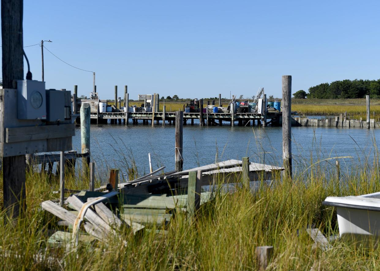 Ship docks Sept. 27, 2022, on Smith Island, Maryland.