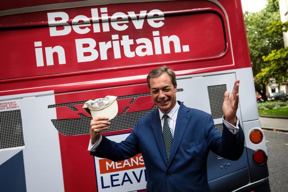 Nigel Farage said Ukip risks 'total and utter marginalisation' if it aligns itself with Tommy Robinson (Getty Images)