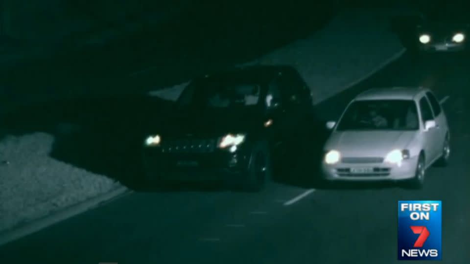 Mr Razzak is also accused of speeding in this 4WD. Photo: 7 News