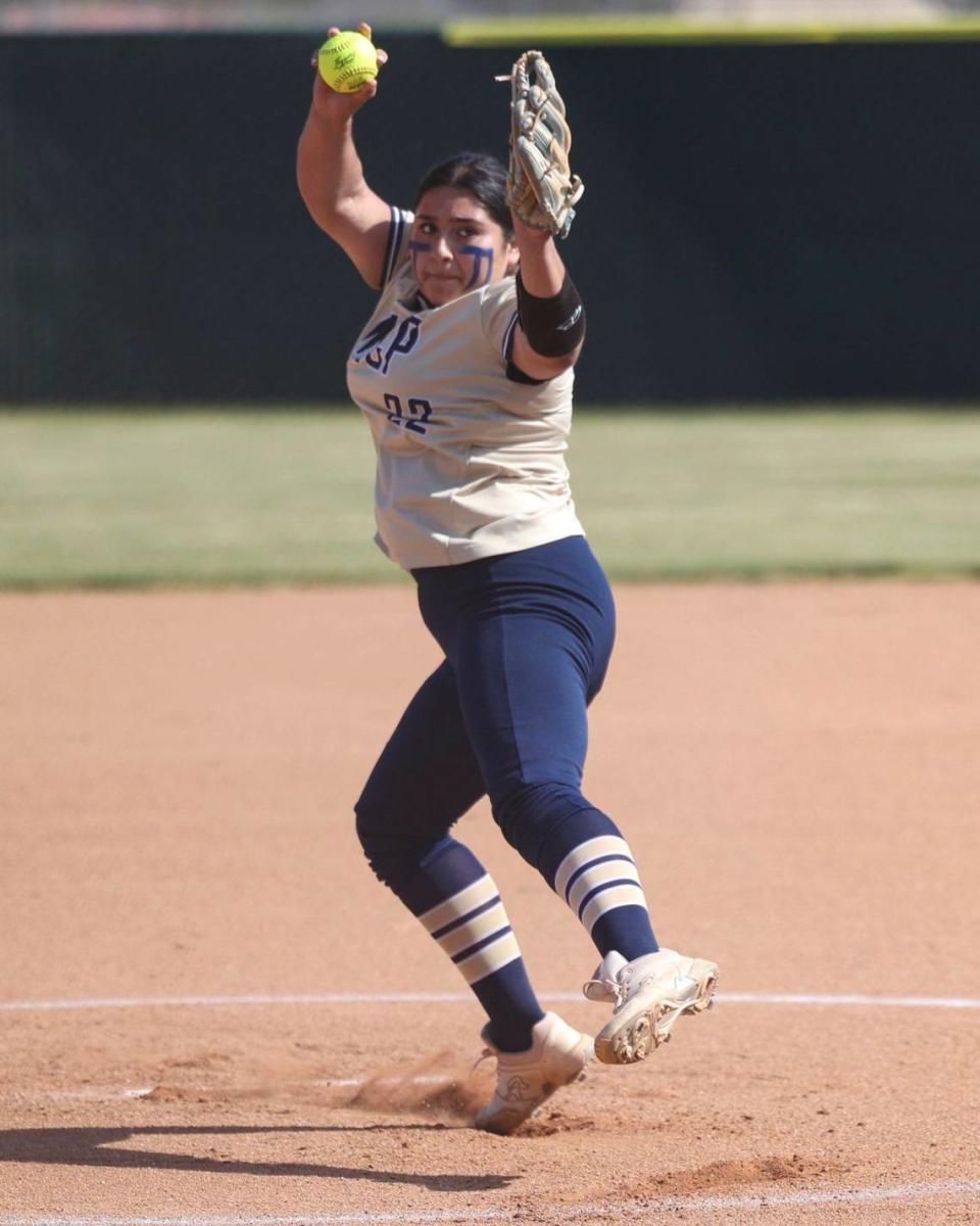 Roxanne Guerra pitched a shut out for the Royals. Mission Prep won 7-0 over San Luis Obispo High School in a softball playoff on May 15, 2024.
