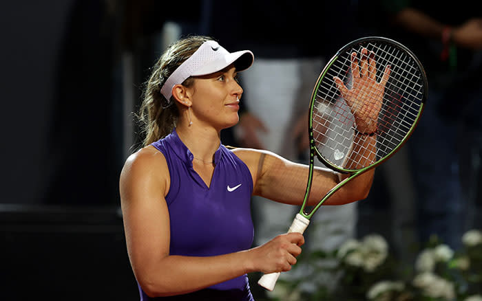 Imagen de Paula Badosa en un torneo de tenis 