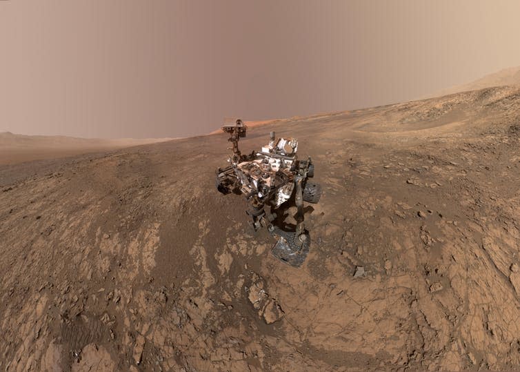 <span class="caption">Curiosity at Gale Crater.</span> <span class="attribution"><span class="source">NASA/JPL-Caltech/MSSS</span></span>