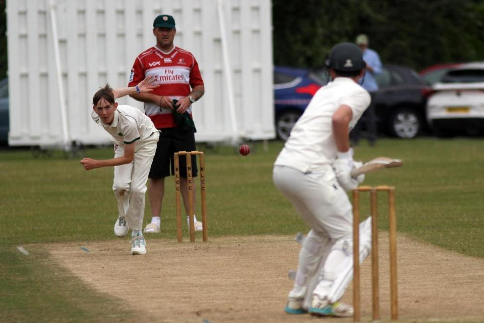 Young bowler Dom Goodman took an early wicket for Bartestree & Lugwardine seconds <i>(Image: Graham Jones)</i>