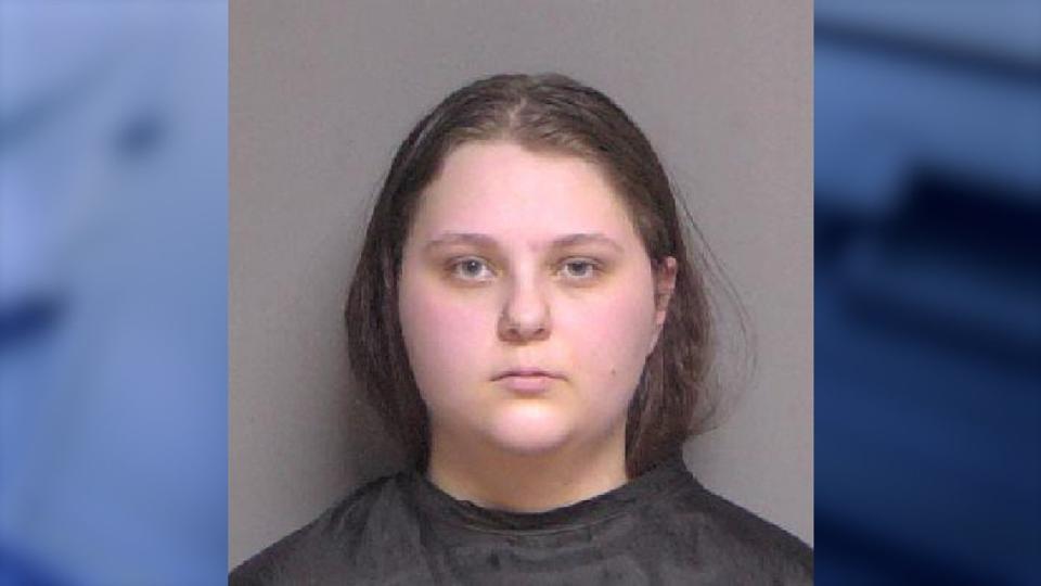 <div>Booking photo of Katie Stevens (Credit: Flagler County jail)</div>