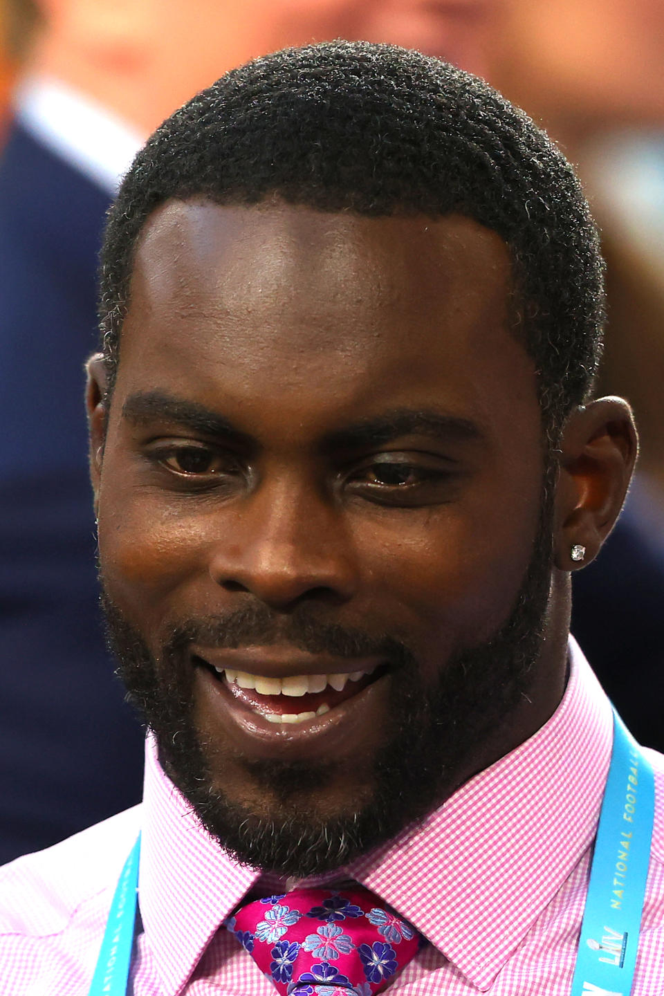 Former NFL player Michael Vick looks on prior to Super Bowl LIV between the San Francisco 49ers and the Kansas City Chiefs at Hard Rock Stadium on February 02, 2020 in Miami, Florida. (Photo by Ronald Martinez/Getty Images)