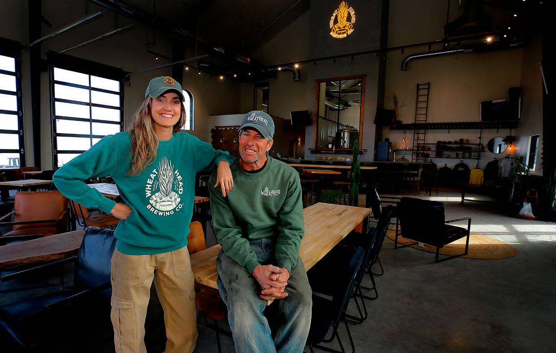 Tina Phillips and her father, Loren Miller, will open Wheat Head Brewing Co. on a parcel of of the family’s wheat farm off Locust Grove Road near Kennewick on New Year’s Eve.