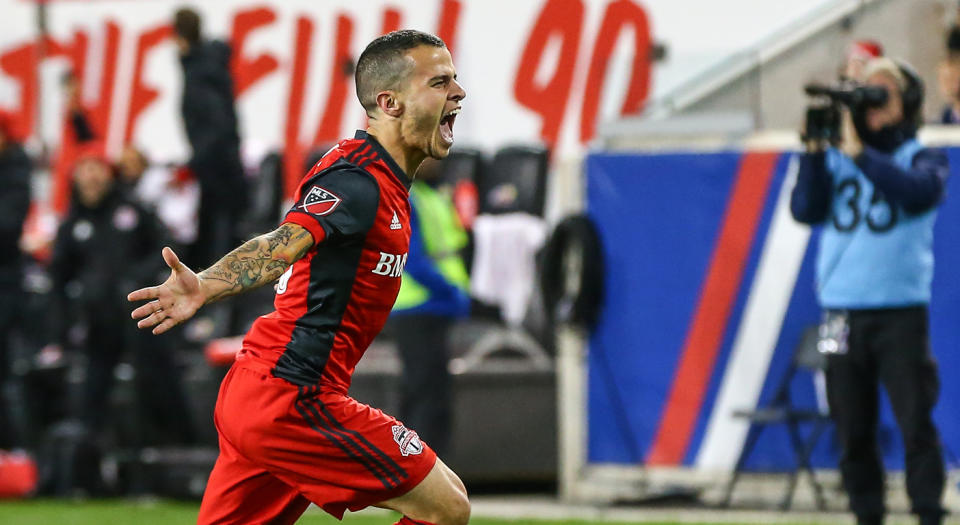 Sebastian Giovinco’s mastery on free kicks helped TFC achieve the MLS points record. (Getty)