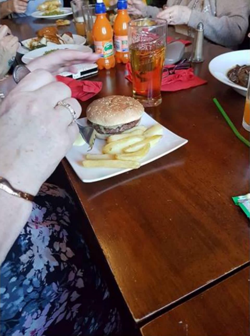 Leanne posted this photo of her tiny meal online. Photo: Caters News