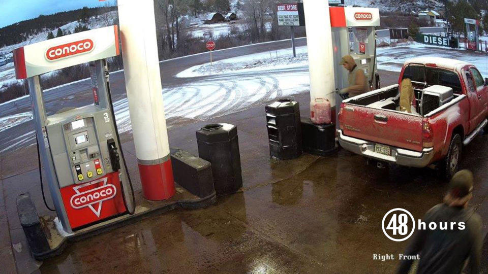 On November 24, 2018, Patrick Frazee is captured on a Conoco gas station surveillance camera filling up a gas can. Prosecutors say he later used this gas to burn Kelsey Berreth's body at his ranch. / Credit: Teller County DA's Office