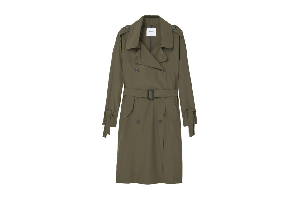 Mango Cotton-Blend Trench Coat