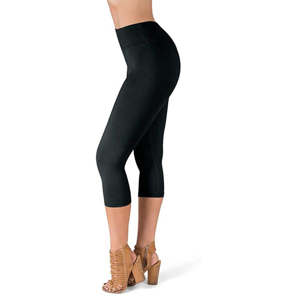 SATINA High Waisted Leggings - 25 Colors - Super Soft Full Length Opaque Slim