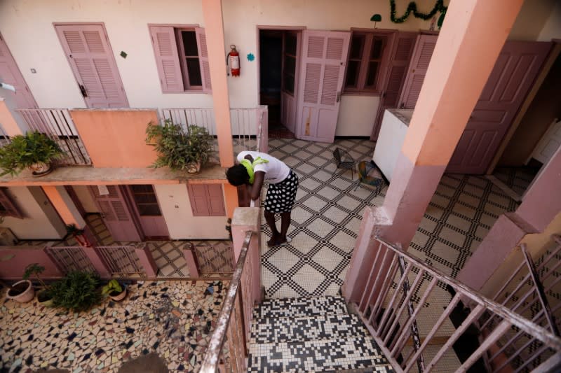 Youth, 14, who experienced violence is seen at La Maison Rose shelter in Dakar