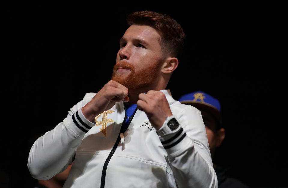 Canelo Alvarez’s scheduled rematch vs. Gennady Golovkin on May 5 is in jeopardy. (Getty Images)