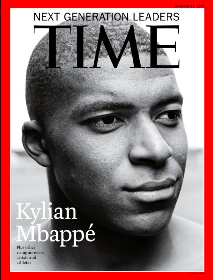 Kylian Mbappé fait la couverture du Time