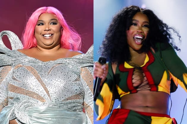 Lizzo-SZA-Made-in-America - Credit: Astrida Valigorsky/Getty Images; Jemal Countess/Getty Images