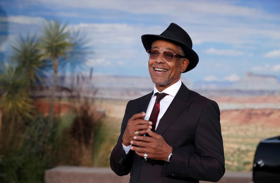 Actor Giancarlo Esposito poses at the premiere for 