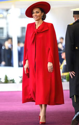 <p>Tim Rooke/Shutterstock</p> Kate Middleton welcomes President of South Korea Yoon Suk Yeol in London.