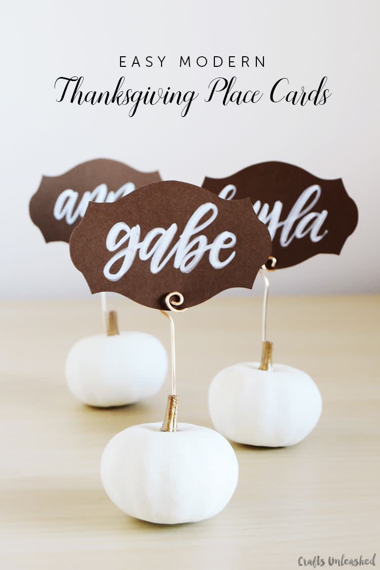Modern Thanksgiving Place Cards