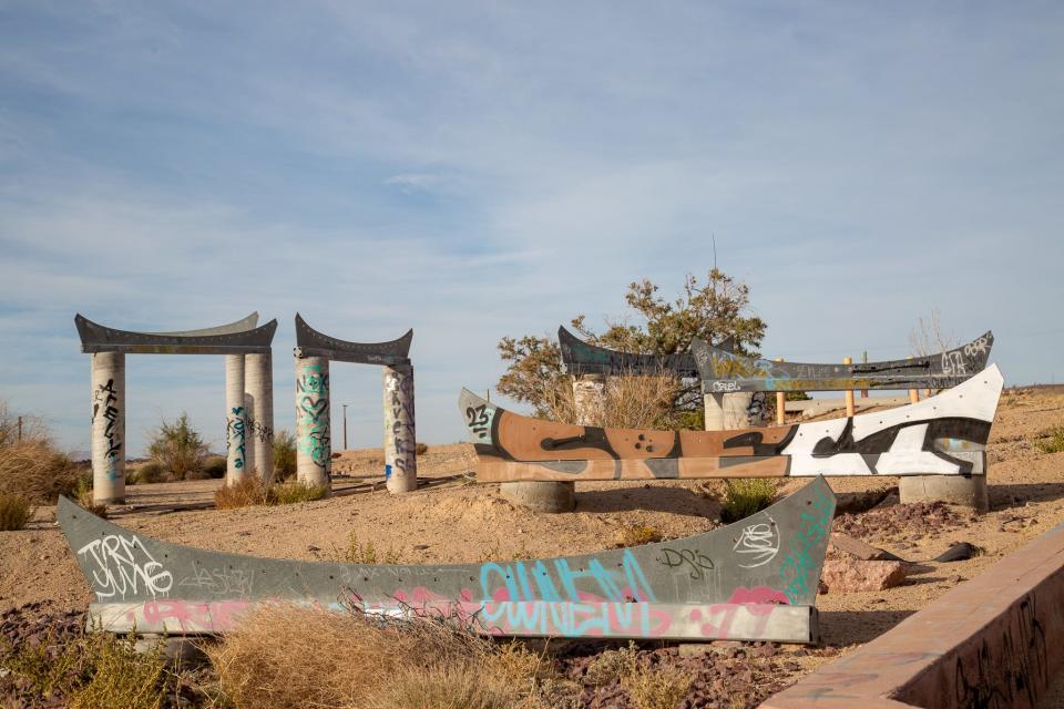 An abandoned water park in Newberry Springs, California.