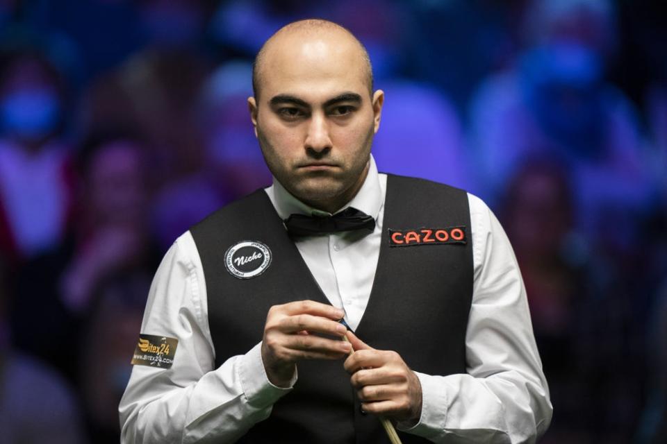 Hossein Vafaei beat Mark Williams to win the Snooker Shoot Out (Tim Goode/PA). (PA Wire)